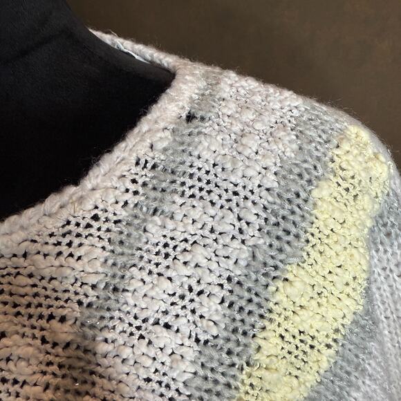 Vintage 80’s Pastel Boxy Geometric Knit Sweater Italy made women’s Medium - Picture 3 of 15